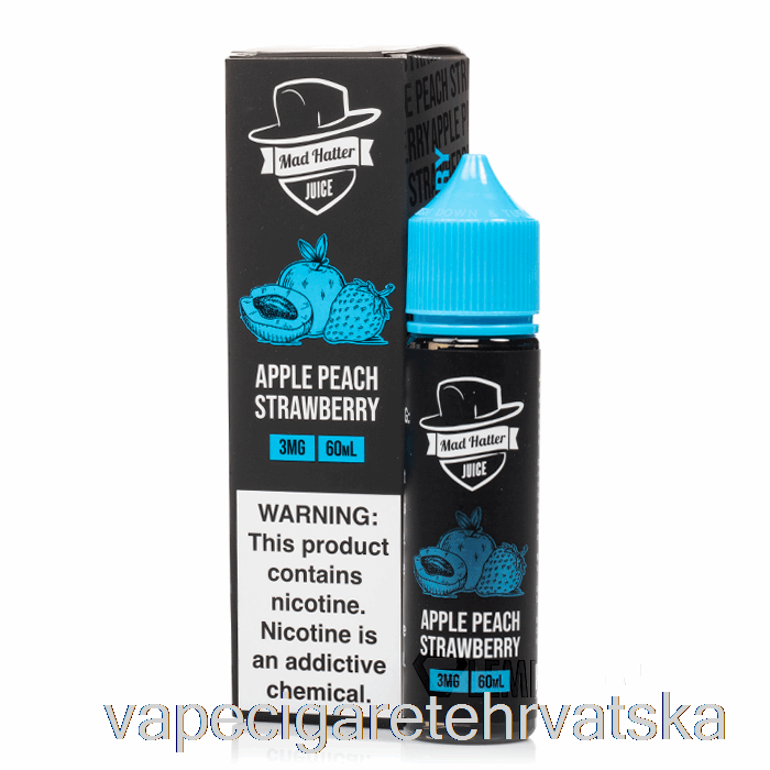 Vape Cigareta Jabuka Breskva Jagoda - Ludi šeširdžija - 60ml 6mg